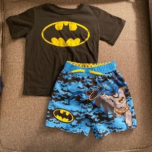Batman T-shirt and Swim Shorts Toddler 18 Months